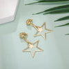 Gold Black Star Ear Clip for Women Vintage Geometric Gold Drop Earring Without Piercing Ears Female Jewelry - Image 7