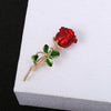Beautiful Rose Flower Brooches Collection For Women Lady Elegant Flower Pin Summer Design Party Valentine Day Gift - Image 3