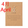 Personality Birthstone Moon Star Crystal Pendant Necklace for Women Clavicle Chain Choker Birthday Party Jewelry Gift - Image 22