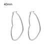 peach heart earrings circle jewelry simple pendant Earring stainless steel hoop earring 1 Pair Gifts for women girls - Image 8