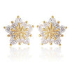 Winter Snowflake Earrings with Dazzling Crystal Cubic Zirconia 3 Metal Colors Delicate Earrings for Women Jewelry - Image 5