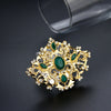Sunspicems Morocco Caftan Brooch Turkey Crystal Flower Women Brooches Pins Gold Color Arabic Wedding Jewelry Bridal - Image 4