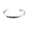 Red Medical Alert Cuff Bracelet Epilepsy Diabetes Sos Open Bangles Slim Stainless Steel Bangle Jewelry - Image 5
