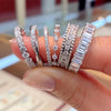 Contracted Design Women's Ring with Brilliant White Cubic Zirconia Wedding Party Daily Wearable Statement Jewelry - Image 2