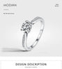 Modian Luxury Classic Style Solid 925 Sterling Silver 10 Hearts Arrows Zircon Rings For Women Promise Wedding Engagement Jewelry