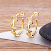 Korean Geometric Big Circle Earrings Gold Color Delicate Snake Twisted Round Earrings For Women Wedding Jewelry - Image 1