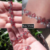 Pera Royal Women Jewelry Silver Color Dark Blue CZ Crystal Leaf Chain Link Bracelets and Bangles for Party Gift - Image 4