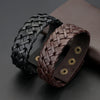 Charm Jewelry Handmade Weave PU Leather Bracelet Vintage Bracelets Bangles Cuff Bracelet Men Jewelry Pulseira - Image 1
