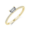Silver Simple Square Clear CZ Charm Gold Color Finger Rings For Women Wedding Engagement Jewelry - Image 10