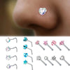 Surgical Steel Nose Stud Set 4 Pieces 20G in L Shape Screw and Bone - Image 1