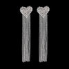 Silver Color Crystal Long Wedding Drop Earrings for Women Rhinestones Tassels Dangle Earrings Brides Gifts Party Jewelry - Image 10