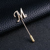 Rinhoo Korean Crystal Rhinestone Flower Long Needle Pin Brooch Women Simple Wedding Letters Butterfly Crown Badge Jewelry - Image 2