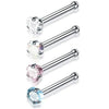 Surgical Steel Nose Stud Set 4 Pieces 20G in L Shape Screw and Bone - Image 26