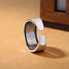 Tibetan Silver Steampunk Vintage Rhomboid Geometric Ring For Men Motorcycle Open Back Ring Adjustable Friendship Gifts - Image 4