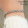 10 Pcs 3mm 5mm Rope Bracelet Stainless Steel Bracelet Gold Rope Chain Bracelet for Men or Women, Gold Bracelet - Image 2