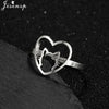 Stainless Steel Rings for Women Vintage Geometric Round Opening Adjustable Ring Stackable Midi Ringen Jewelry - Image 18