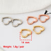 Silver Color Hoop Earrings for Women Charm Simple Heart Zircon Earrings Wedding Jewelry Gift Accessories - Image 6