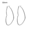 peach heart earrings circle jewelry simple pendant Earring stainless steel hoop earring 1 Pair Gifts for women girls - Image 7