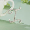 Rinhoo A-Z 26 Letter Word Cute Brooch For Women Men Rhinestone Crystal Silver Color Metal Pins Jewelry Accessories Birthday Gift - Image 2