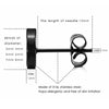 Round Black or Silver Stainless Steel Stud Earrings in 3 mm to 8 mm Sizes - Image 11