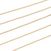 2M Stainless Steel 1.6MM/2.0MM/2.4MM Gold Beads Ball Chains for Men Women Necklace Making with 10pcs Matching Connectors - Image 5