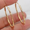 Classic Simple Hoop Earring for Women Gold Color Geometric Pattern Suit Various Occasions Metal Versatile Female Jewelry - Image 2