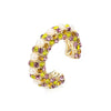 Colorful Rhinestone C-Shape Clip Earring without Piercing - Image 25