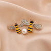Cute Rhinestone Bee Brooch Women Party Accessories Insect Pearl Corsage Brooches Clothing Accessories - Image 11