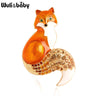 Rhinestone Enamel Fox Brooches For Women Animal Party Causal Brooch Pins Gifts - Image 7