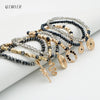 Three Set Bracelets For Women Black Glass Bead Gift Snake Evil Eye Charms Design Elastic Jewelry Party Accessories - Image 1
