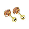Stainless Steel 16G Cartilage Stud Earrings with 3 mm to 6 mm Stone Options - Image 14