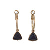 Korea Women Cat's Eye Triangle Stone Pendant Hoop Earrings Small Simple Temperament Female Wedding Jewelry - Image 14