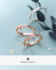 Modian 925 Strling Sliver Radiant Zircon Flower Leaves Stackable Ring for Women Open Adjustable Finger Ring Fine Jewelry
