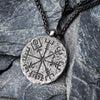 Vintage Men Viking Vegvisir Compass Pendant Necklace Nordic Odin Rune Stainless Steel Necklace For Men Retro Amulet Jewelry - Image 1