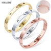 Nibastar Hollow Star Bracelets Bangles For Women Stainless Steel Sweet Romantic Bracelet Rose Gold Color Jewelry Gift - Image 1