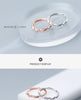 Modian Radiant Zircon Geometric Twist Open Adjustable Sterling Silver 925 Ring for Women Luxury Wedding Gift Fine Jewelry