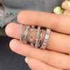 Contracted Design Women's Ring with Brilliant White Cubic Zirconia Wedding Party Daily Wearable Statement Jewelry - Image 16
