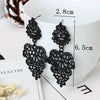 Cool Black Color Flower Drop Earrings for Women Geometry Round Heart Leaf Butterfly Crystal Party Jewelry Summer Gift - Image 26