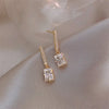 Round Simple Crystal Dangle Earrings For Women Sweet Water Drop Pendant Earring Party Birthday Jewelry Gift - Image 3