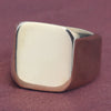 Wide Square Signet Ring for Men in Stainless Steel - Image 25