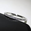 Thin Cubic Zirconia Band Ring in Gold-Tone Silver-Tone or Rose Gold-Tone - Image 4