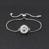 A-Z Initial Copper Cubic Zircon Letter Charm Bracelets Adjustable Chain For Women Lovers Jewelry Gift - Image 1
