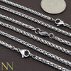 10 Pieces Wheat Necklace Gold Color Stainless Steel Wheat Chain Necklace for Men or Women Jewelry - Image 2