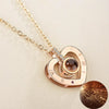 Romantic Love Memory Wedding Rose Gold&Silver Color 100 Languages I You Projection Pendant Necklace Gifts - Image 8