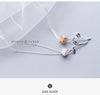 Modian Romantic 925 Sterling Silver Rose Flower Pattern Short Chain Necklace for Women Rose Gold Color Charm Luxury Fine Jewelry