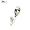 2pc Punk Stainless Steel Heart Star Cross Dangle Ear Clip Cuff Circle Earrings For Men Women No Pierced Fake Ear Jewelry - Image 12