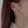 Long Tassel Heart Drop Earrings Gold Silver Color Korean Hanging Women Earrings Party Jewelry Girls Party Gift - Image 9