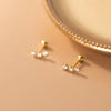 Silver Minimalism Charm Zircon Geometric Bead Stud Earrings for Women Korean Teen Party Jewelry Gift - Image 7
