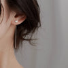 Long Tassel Heart Drop Earrings Gold Silver Color Korean Hanging Women Earrings Party Jewelry Girls Party Gift - Image 4