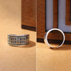 Tibetan Silver Steampunk Vintage Rhomboid Geometric Ring For Men Motorcycle Open Back Ring Adjustable Friendship Gifts - Image 5